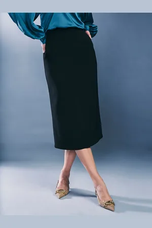 AND Mid-Rise A-line Midi Skirt
