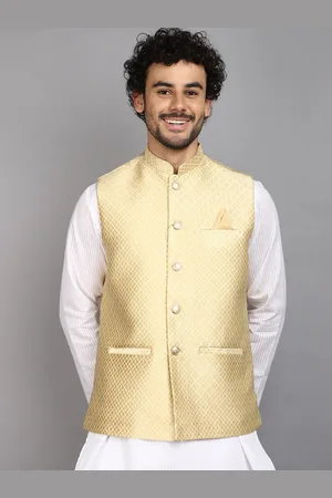 V-Mart Geometric Mandarin Collar Nehru Jacket