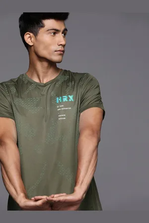 HRX Men Typography Printed Rapid-Dry Training T-shirt
