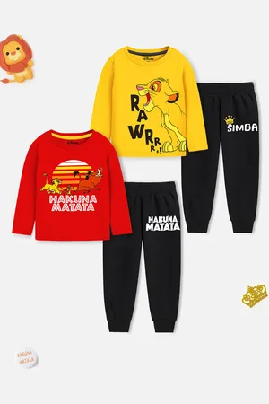 YK Infants Boys Pack of 2 Printed T-shirt with Pyjamas