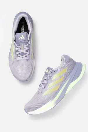adidas Women Woven Design Round-Toe Supernova Control Running Shoes with Striped Detail