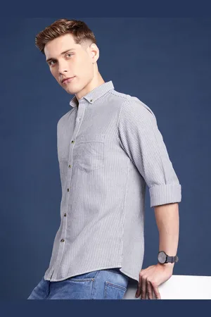 Mast & Harbour Men Standard Striped Casual Shirt