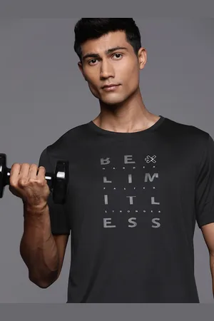 HRX Men Typography Printed Rapid-Dry Training T-shirt