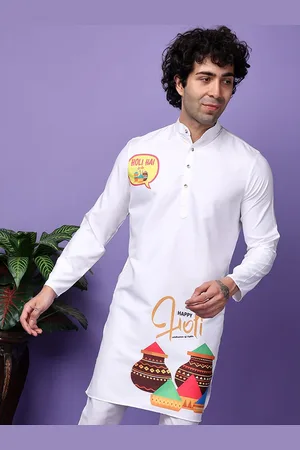 Hangup Abstract Printed Straight Kurta