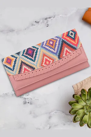 THE CLOWNFISH Ladyluxe Women Printed Leather RFID Two Fold Wallet