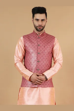 Wintage Printed Cotton Silk Nehru Jacket