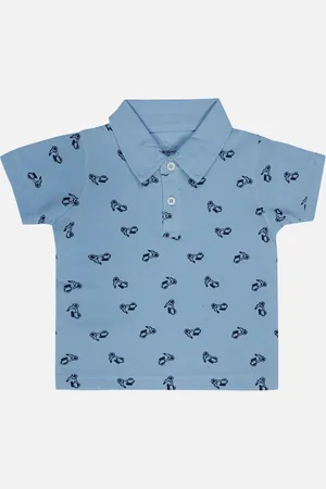 BodyCare Boys Graphic Printed Cotton Polo Collar Short Sleeves Casual T-shirt