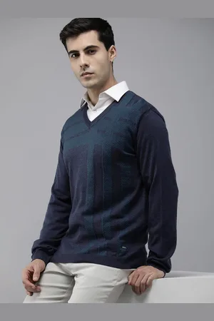 Park Avenue V-Neck Striped Pullover Sweaters