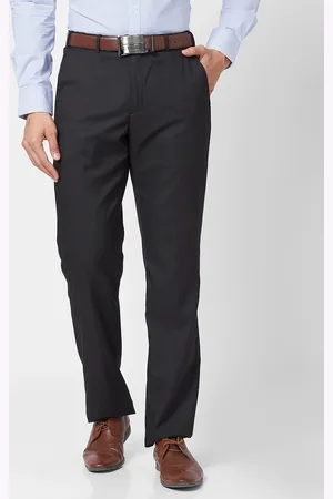 Park Avenue Men Mid Rise Checked Formal Trousers