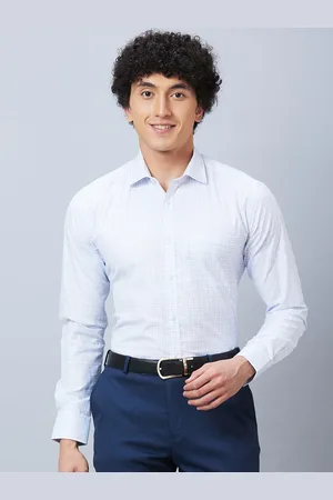 Park Avenue Slim Fit Checked Spread Collar Long Sleeves Formal Shirt