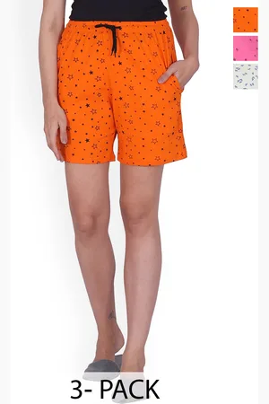 BAESD Women Pack Of 2 Printed High-Rise Lounge Shorts