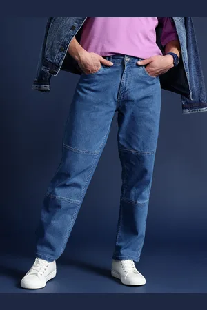 Mast & Harbour Men Straight Fit Panelled Stretchable Jeans