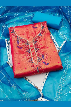 Kalini Ethnic Motifs Embroidered Unstitched Dress Material