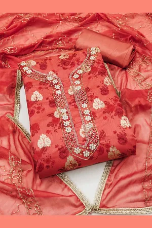 Kalini Ethnic Motifs Woven Design Cotton Jacquard Unstitched Dress Material