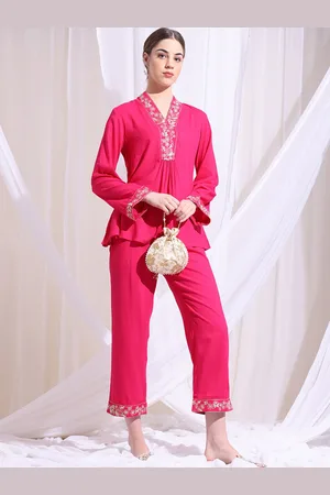 Anouk Embroidered Straight Top & Trouser