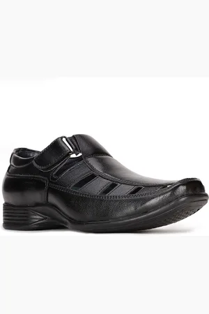 Bata Men Black Textured Formal Slip-On Shoes