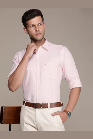 Arrow Patch Pocket Button Cuff Grid Tattersall Checked Auto Press Dobby Formal Shirt