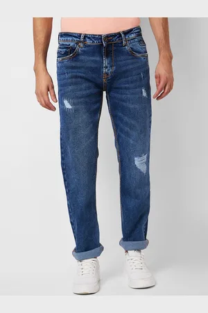 SPYKAR Men Relaxed Fit Mildly Distressed Light Fade Cotton Jeans