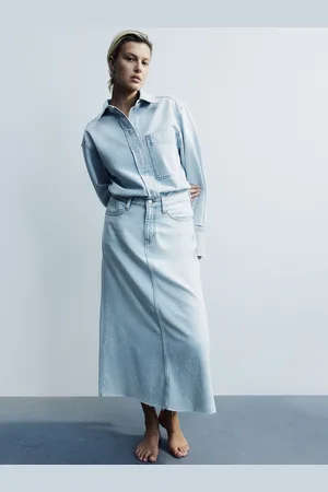 H&M Feather Soft Denim Skirt