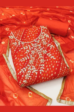 Kalini Ethnic Motifs Printed Beads and Stones Unstitched Dress Material