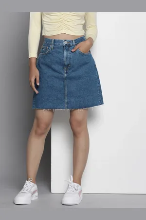 Tommy Hilfiger Women Pure Cotton Denim Skirt