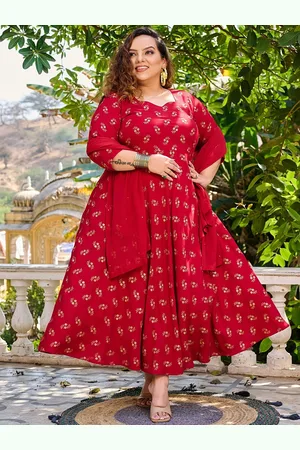DesiNoor Women Yoke Design Flared Sleeves Anarkali Kurta