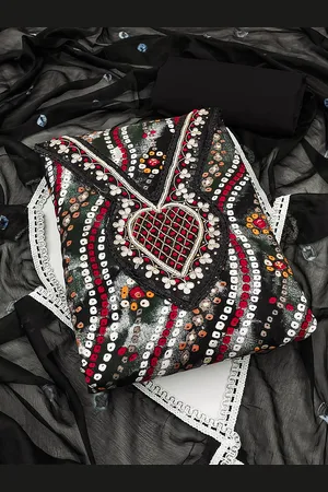 Kalini Ethnic Motifs Embroidered Unstitched Dress Material