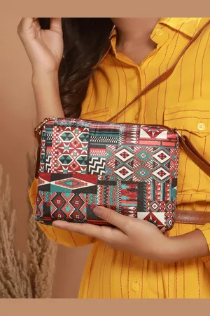 Sangria Abstract-Printed Sling Handbags