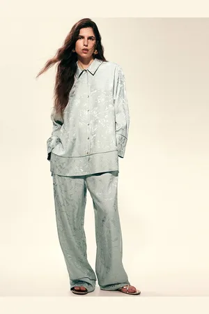 H&M Women Jacquard-Weave Trousers