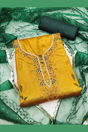 Kalini Ethnic Motifs Woven Design Unstitched Banarasi Dress Material
