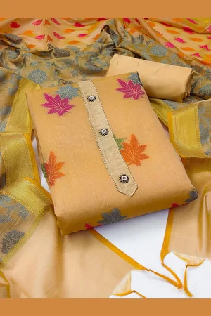 Kalini Floral Woven Design Banarasi Unstitched Dress Material