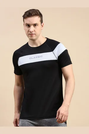 Classic Polo Typography Printed Round Neck Short Sleeves Antimicrobial Slim Fit T-shirt