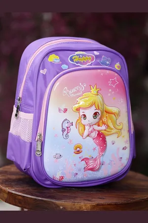 ZEVORA Kids Princess Graphic Printed Backpack
