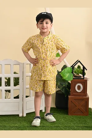 Superminis Boys Conversational Printed Shirt With Shorts