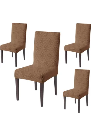HOKIPO 4 Pieces Jacquard Chair Covers