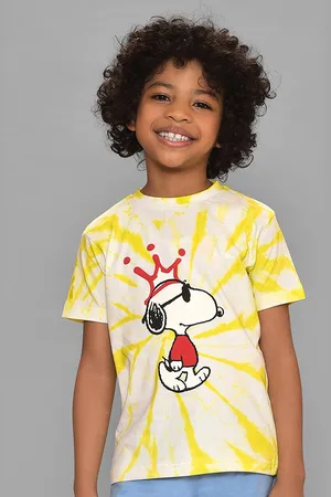 MiArcus Infant Kids Peanuts Snoopy Printed Tie & Dye T-shirt