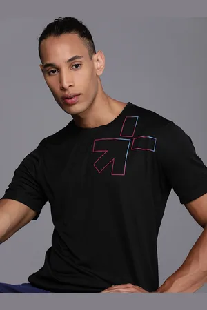 HRX Men Geometric Placement Print Rapid-Dry Training T-shirt