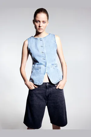 H&M Women Bermuda Low Denim Shorts