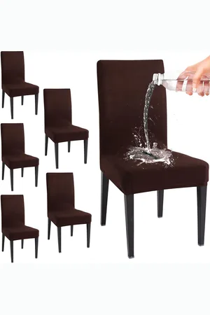 HOKIPO 6 Pieces Stretchable Water-Resistant Chair Covers