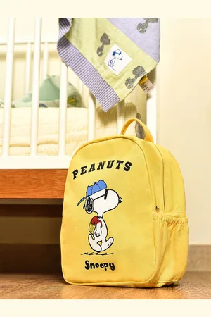 MiArcus Kids Peanuts Snoopy Printed Cotton Canvas Ergonomic Backpack