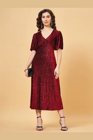 Buy Akkriti by Pantaloons Women's Rayon a-line Maxi Dress  (110053444_Charcoal_M) at Amazon.in