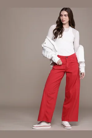 Moda Rapido Women Carrot Fit Pure Cotton Cargo Jeans
