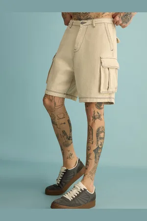 FREAKINS Men Mid-Rise Cargo Shorts