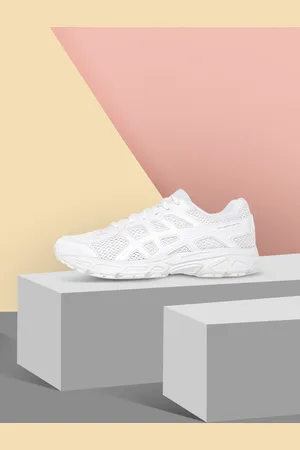 Asics Kids White Contend 4B + Solid Sneakers
