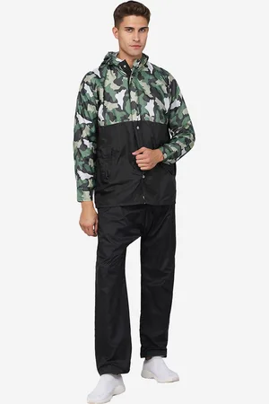 THE CLOWNFISH Napoleon Men Printed Waterproof Double Coating Reversible Rain Jacket
