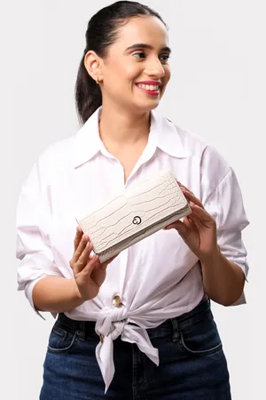 Caprese Women Textured PU Zip Around Wallet