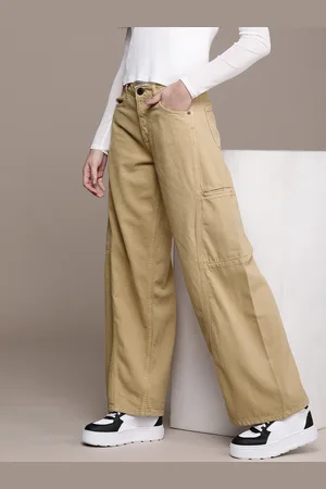 Moda Rapido Women Carrot Fit Pure Cotton Cargo Jeans