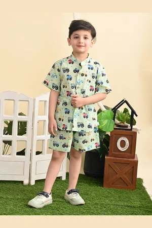 Superminis Boys Conversational Printed Shirt With Shorts