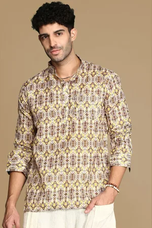 Sanwara Ethnic Motifs Printed Mandarin Collar Short Kurta