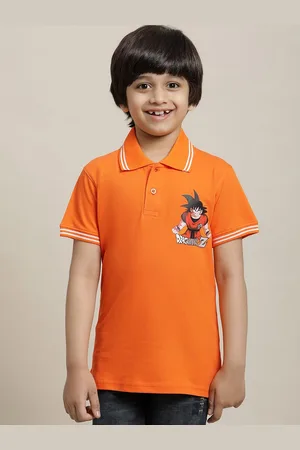 Kidsville Boys Dragon Ball Z Printed Polo Collar Pure Cotton T-Shirt